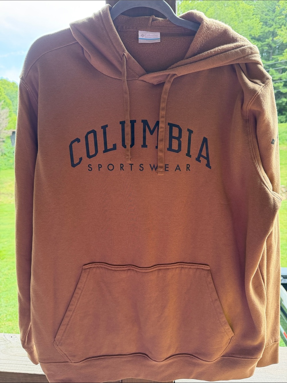 Columbia Men's Brown Pullover Hoodie with Logo